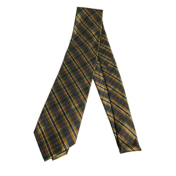 5/$10 Stafford Silk Blend Plaid Tie 58" - Picture 1 of 5